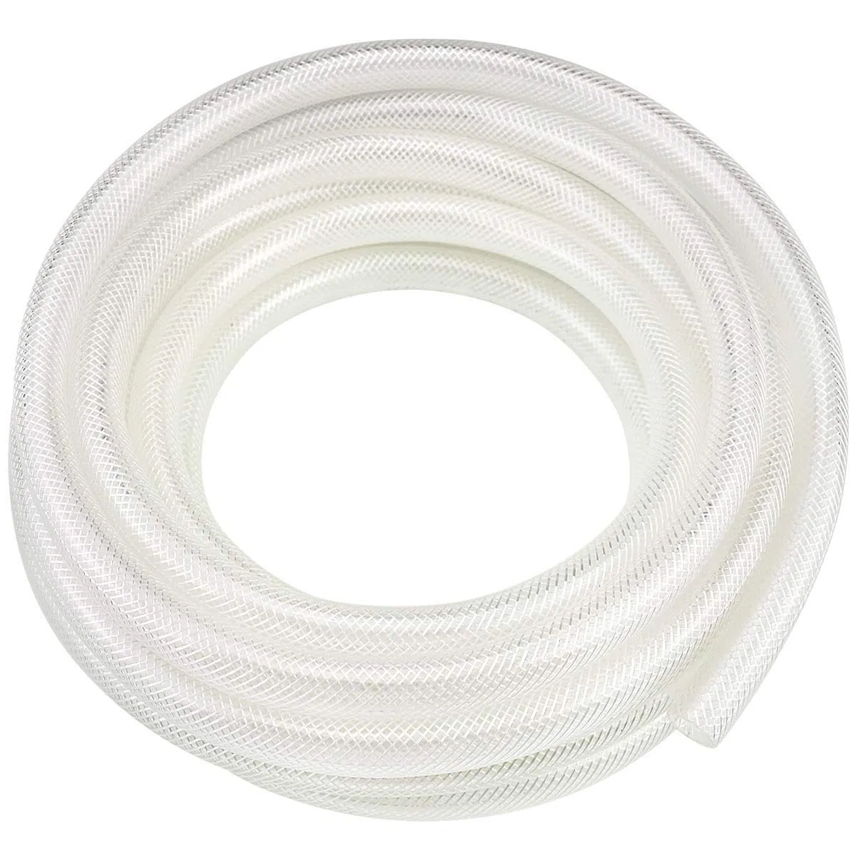 Tubo de vinilo de PVC transparente trenzado de alta presión de 3/4 pulgadas de diámetro interior x 10 pies, tubo de vinilo flexible, tubo de manguera de vinilo reforzado resistente, sin BPA y no