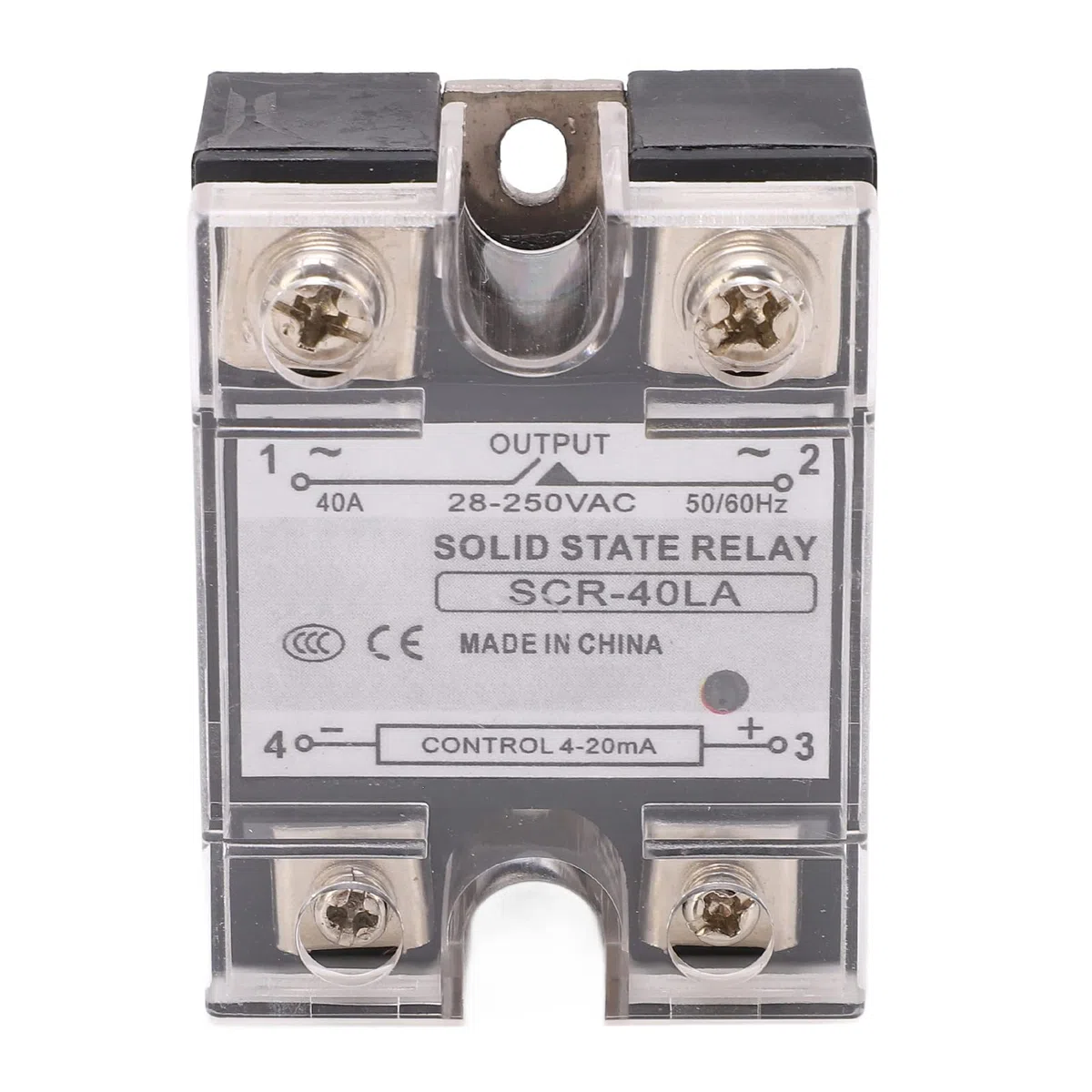 Relé De Estado Sólido AC SSR, 40A SCR-40LA Relé 28-250VAC 4-20mA Regulador De Corriente Y Voltaje, Módulo Regulador De Voltaje Inteligente Regulador De Corriente