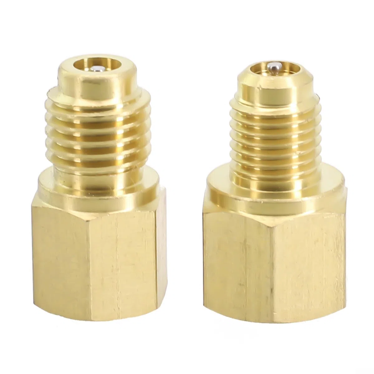 Juego de adaptadores SAE hembra de 1/4 pulgadas y válvulas macho ACME de 1/2 pulgada para conexiones fiables