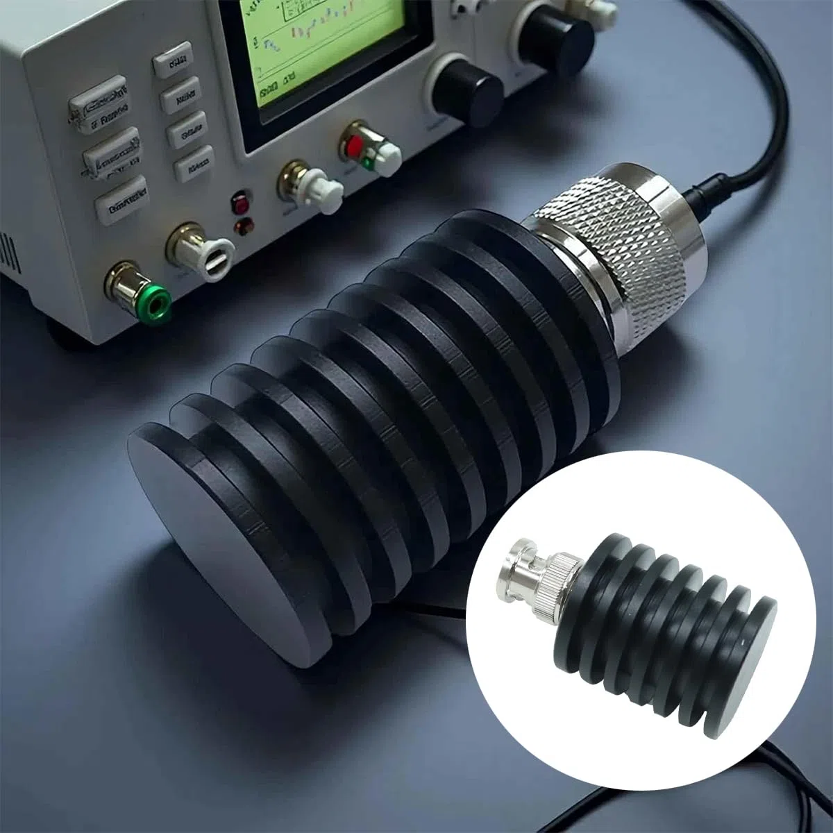 HUBa Conector BNC Macho de Carga simulada de 10 W, Carga de terminación de 50 ohmios, Montaje de Rosca de 3 GHz, IP20 (Potencia de Entrada máxima de 10 W)