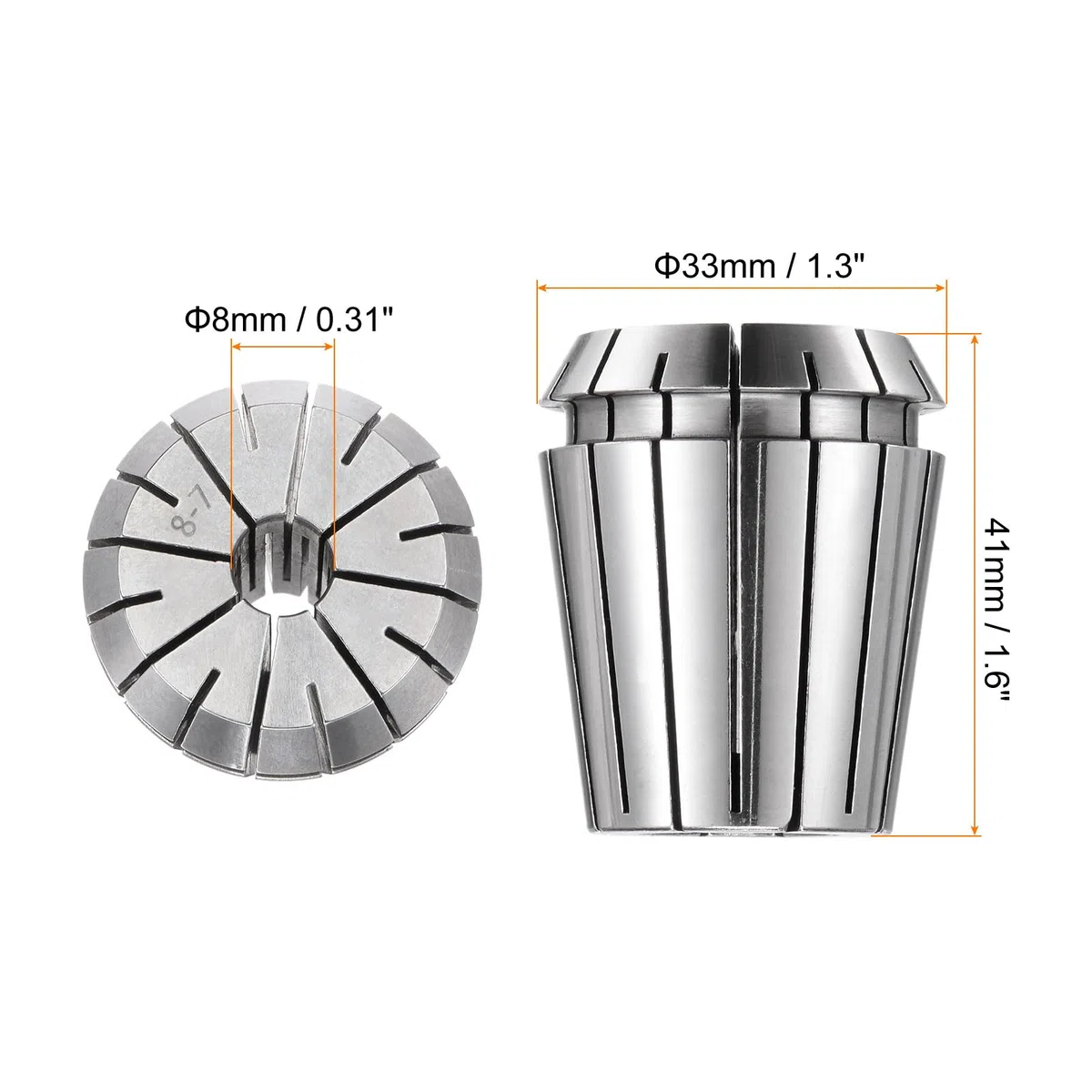 QUARKZMAN 3 Piezas Er32 8mm Portabrocas de Pinza de Resorte de Alta Precisión 0.015mm para Máquina de Grabado CNC Torno Fresadora