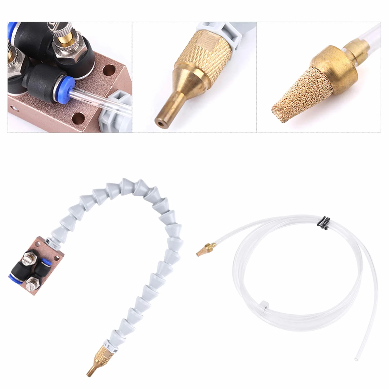 8 mm / 0, 3 pulgadas Tubo de Aire para Herramienta de Pulverización de Aerosol de Refrigerante para de Lubricación del Molino de Torno CNC