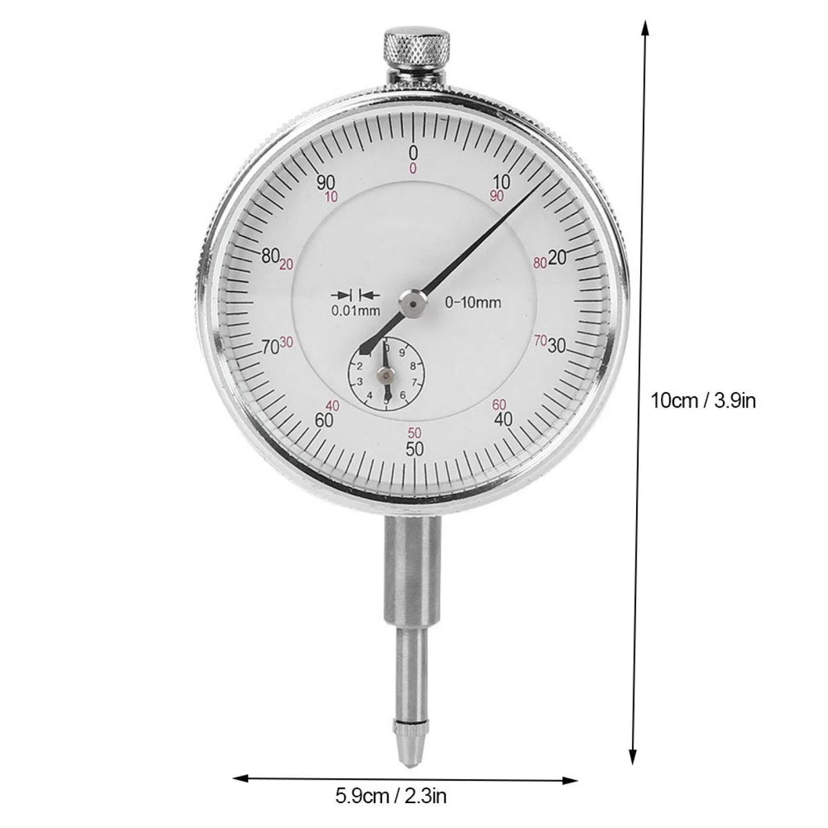 Reloj Comparador, Herramienta de Medición Indicador de Dial de Alta Precisión Herramienta de Medición Manual Hogar para la Industria