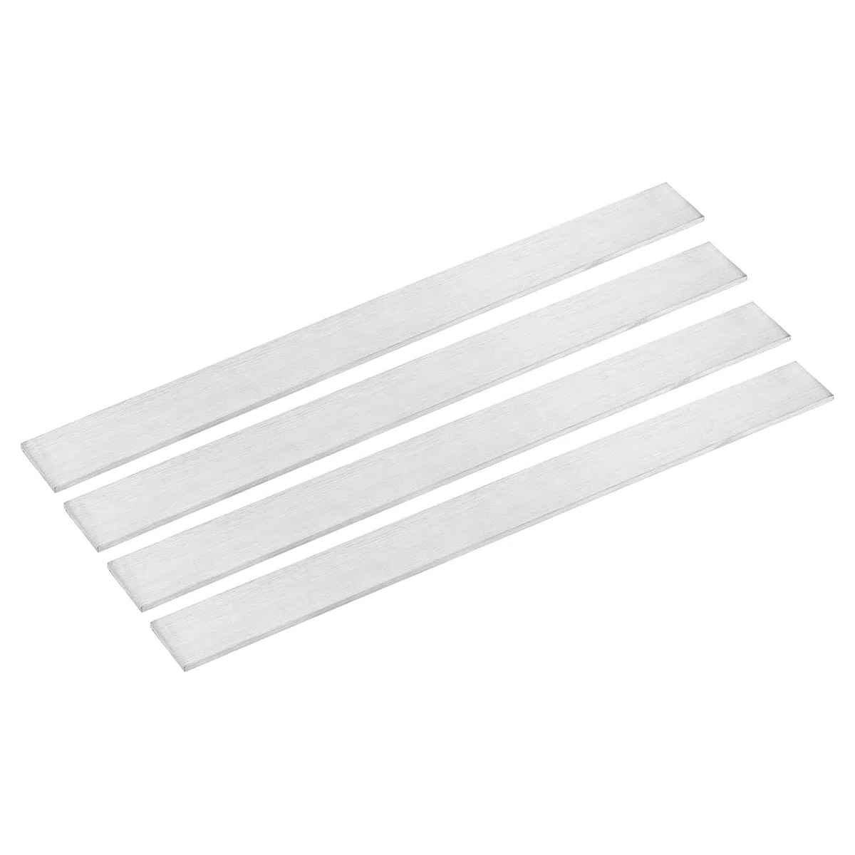 QUARKZMAN 4 Piezas De Barra Plana De Acero Inoxidable 316L, 1/8" De Grosor 25/32" De Ancho 12" De Largo Acabado Cepillado Tiras De Metal Para Industria Y Manualidades DIY