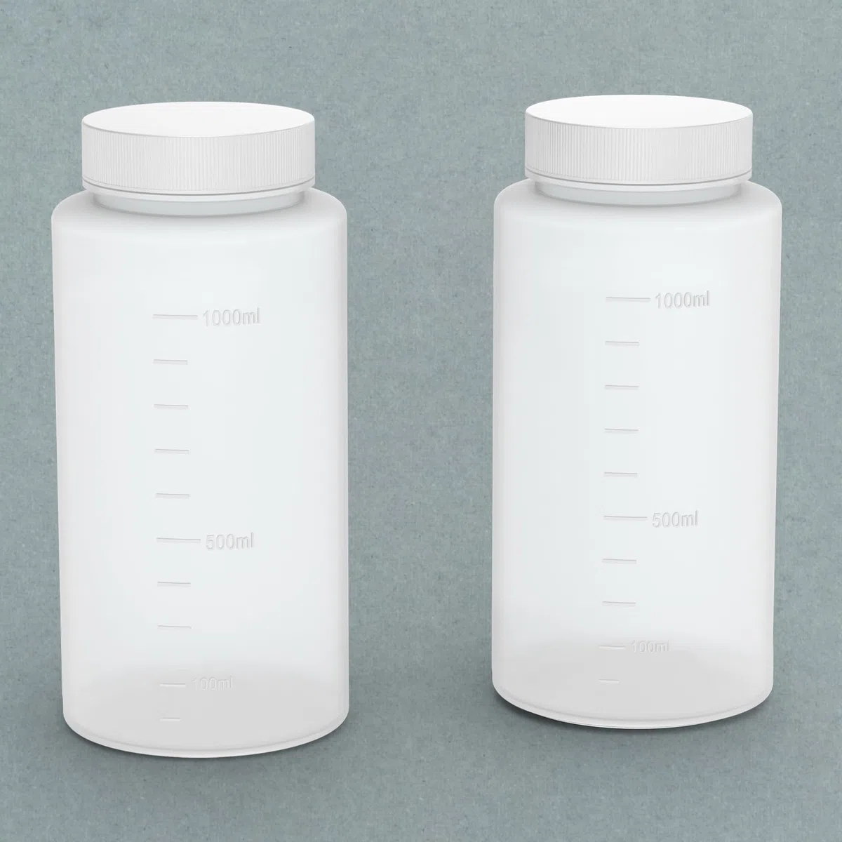 stonylab Botella de Reactivos de Boca Ancha, Tapón de Rosca HDPE, Suministro de Laboratorio, Paquete de 2, Capacidad de 1000 ml, Resistente y Duradera Frente a Productos Químicos