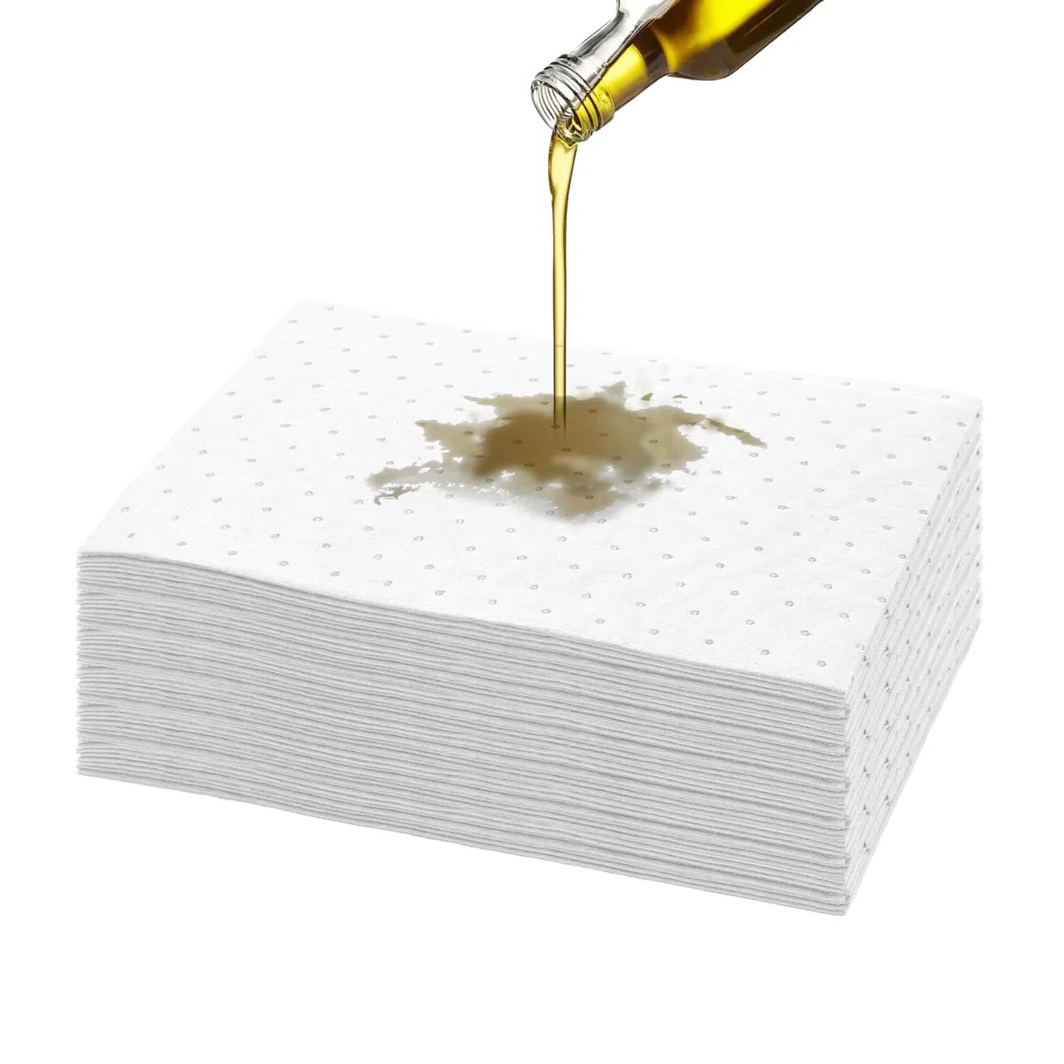 50 Piezas Almohadillas Absorbentes Aceite, 25 x 33 cm Tapete Absorbente de Aceite Pesado, No absorbe Agua, para Aceites Lubricantes Aceites de Cocina, Almohadillas para Derrames para Garaje Cocina