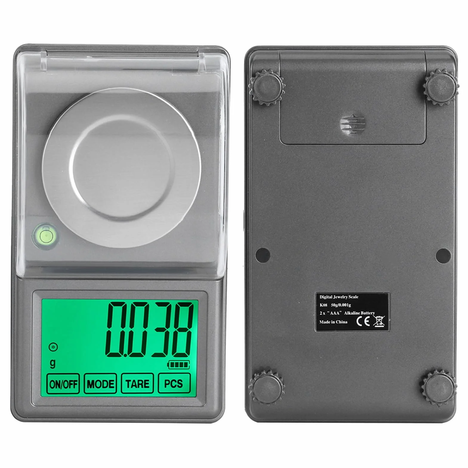 Raguso 50g / 0,001g Mini báscula de joyería Digital de Alta precisión báscula de Laboratorio de balanza electrónica portátil de miligramos