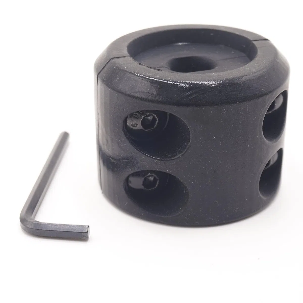 Cabrestante cable gancho tapón de goma de silicona para cuerda sintética de alambre con llave Allen, línea de cabrestante ATV UTV, amortiguador, evitar el rebote y la abrasión (negro)