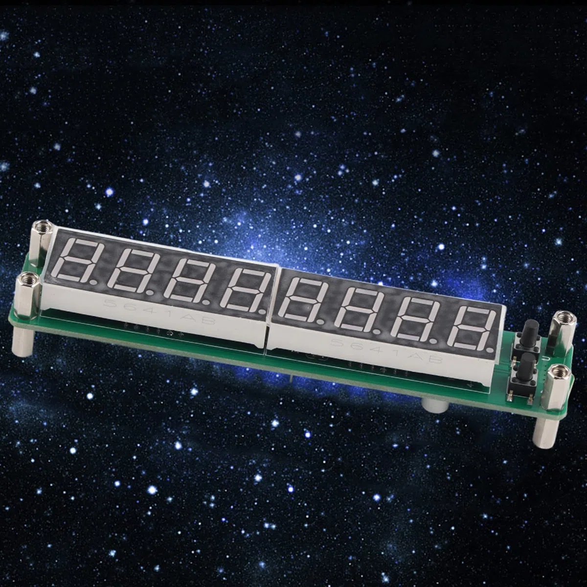 PLJ 8LED H RF Frecuencia de Señal, Frecuencímetro Digital Rf Medidor de Frecuencia de Señal Contador de Cimómetro Módulo de Prueba 0.1~1000MHz (fuente Retroiluminada(Fuente retroiluminada azul)