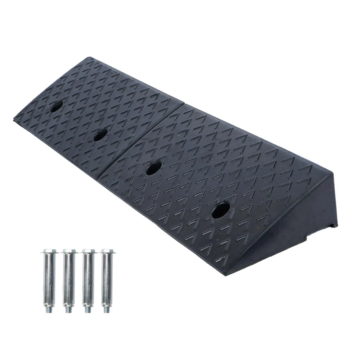 Nisorpa Rampa de umbral de goma de 100 x 25 x 5 cm, rampas de bordillo para coches, rampa de acera de 5 cm de altura, rampas de movilidad para scooter, silla de ruedas, rampas para puerta de acera,
