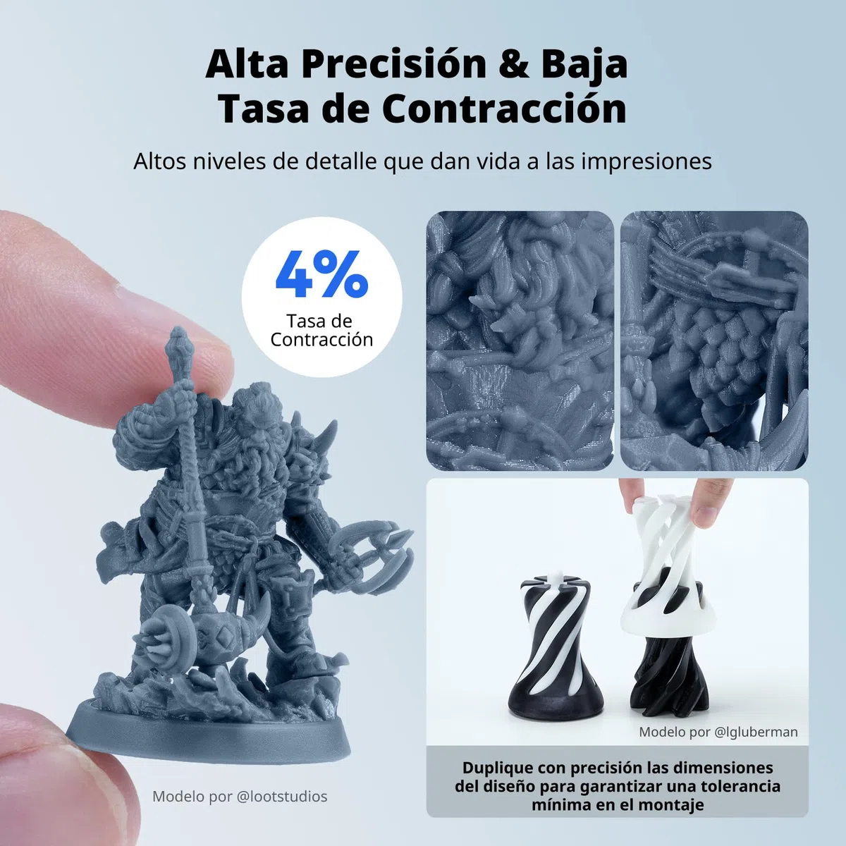 ANYCUBIC Water-Wash ABS-Like 3.0 Resina 3D, Resina Impresoras 3D lavable con Agua, Alta Resistencia y Precisión, Baja Tasa de Contracción, Compatible con Todas las Impresoras 3D Resina LCD(Gris, 1kg)