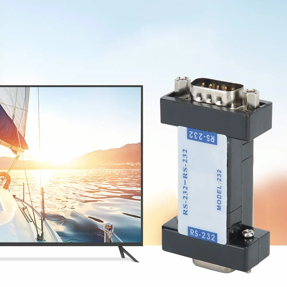 Convertidor RS232 a 232 Aislador óptico 2500V Continuo/7500V Pulso Aislador óptico fotoeléctrico 0-57600BPS Aislador eléctrico óptico con conector DB9 para EIA/TIA RS232 y estándares CCITT V.24