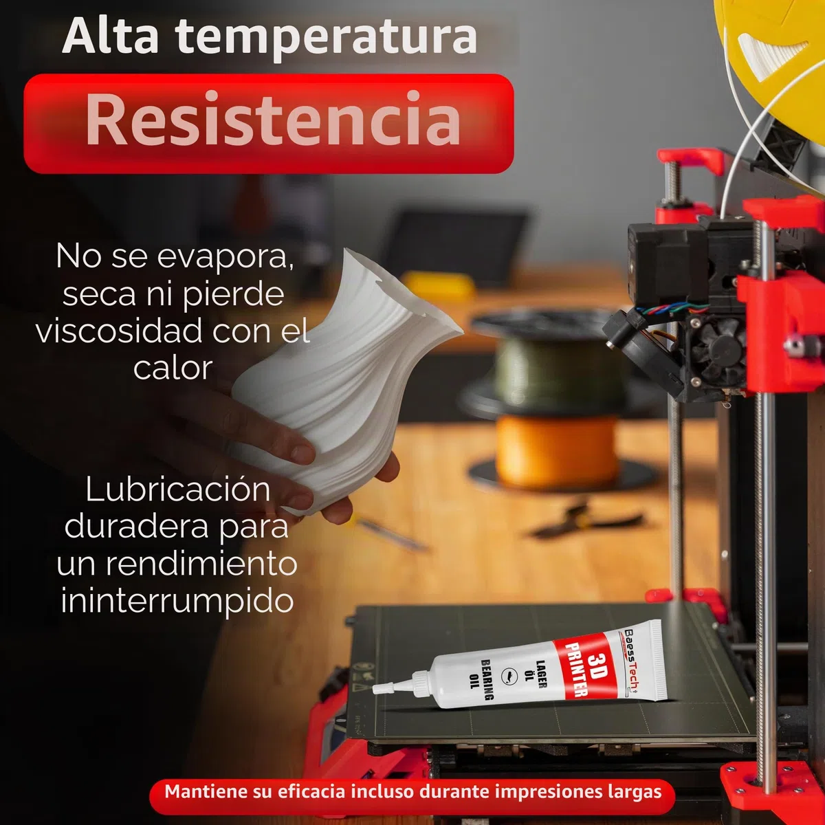 Kit de Accesorios de Grasa y Aceite para Impresora 3D Profesional - Aceite de Husillo de Grasa para Optimización de Impresión y Reducción de Ruido - Grasa Lubricante para Impresión 3D, 30ml