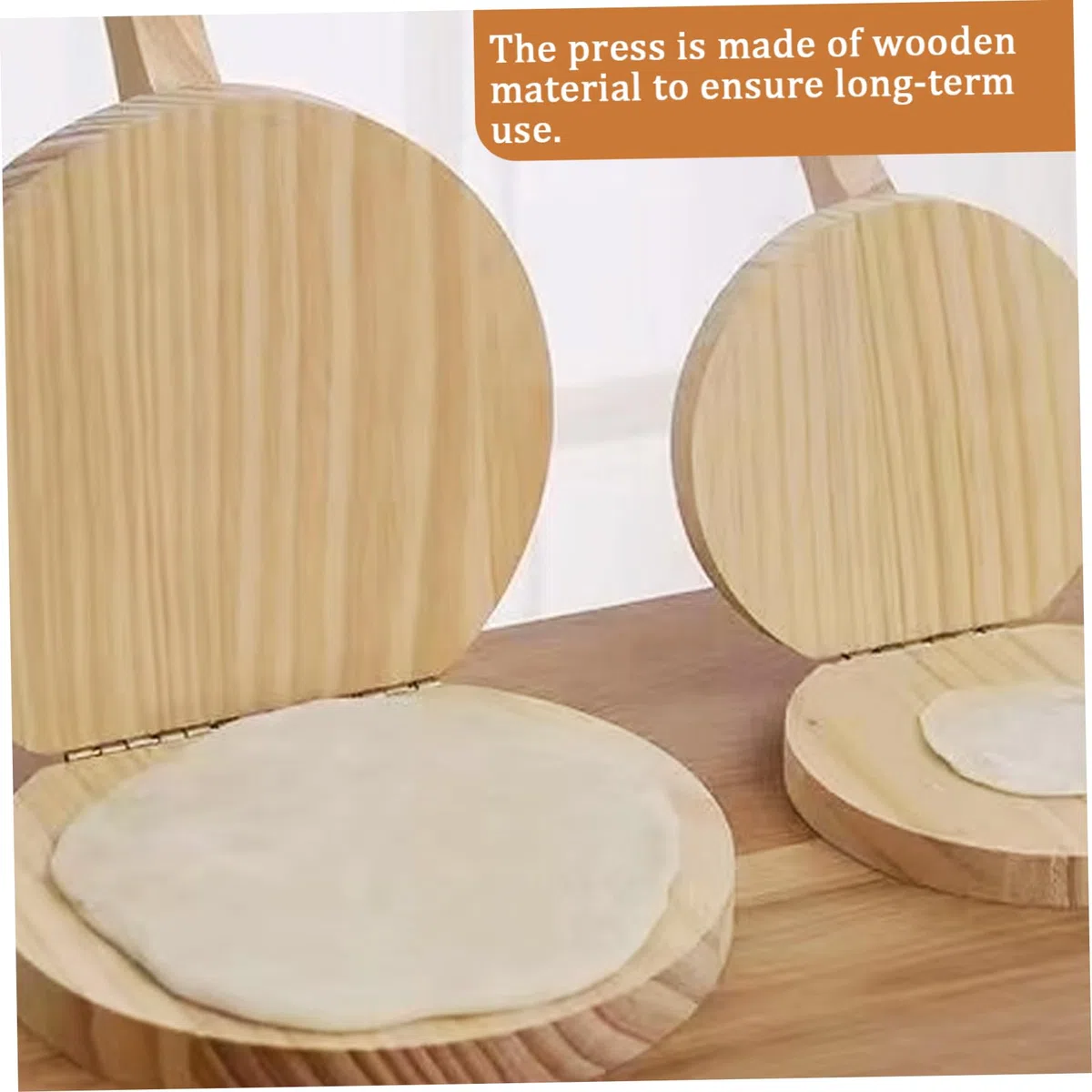 Tortilla Press Natural Wooden Tortilla Press 6.5 '' Press de tortilla redonda con tortillera mexicana casera, Roti, Chapati, Taco, Pataconera