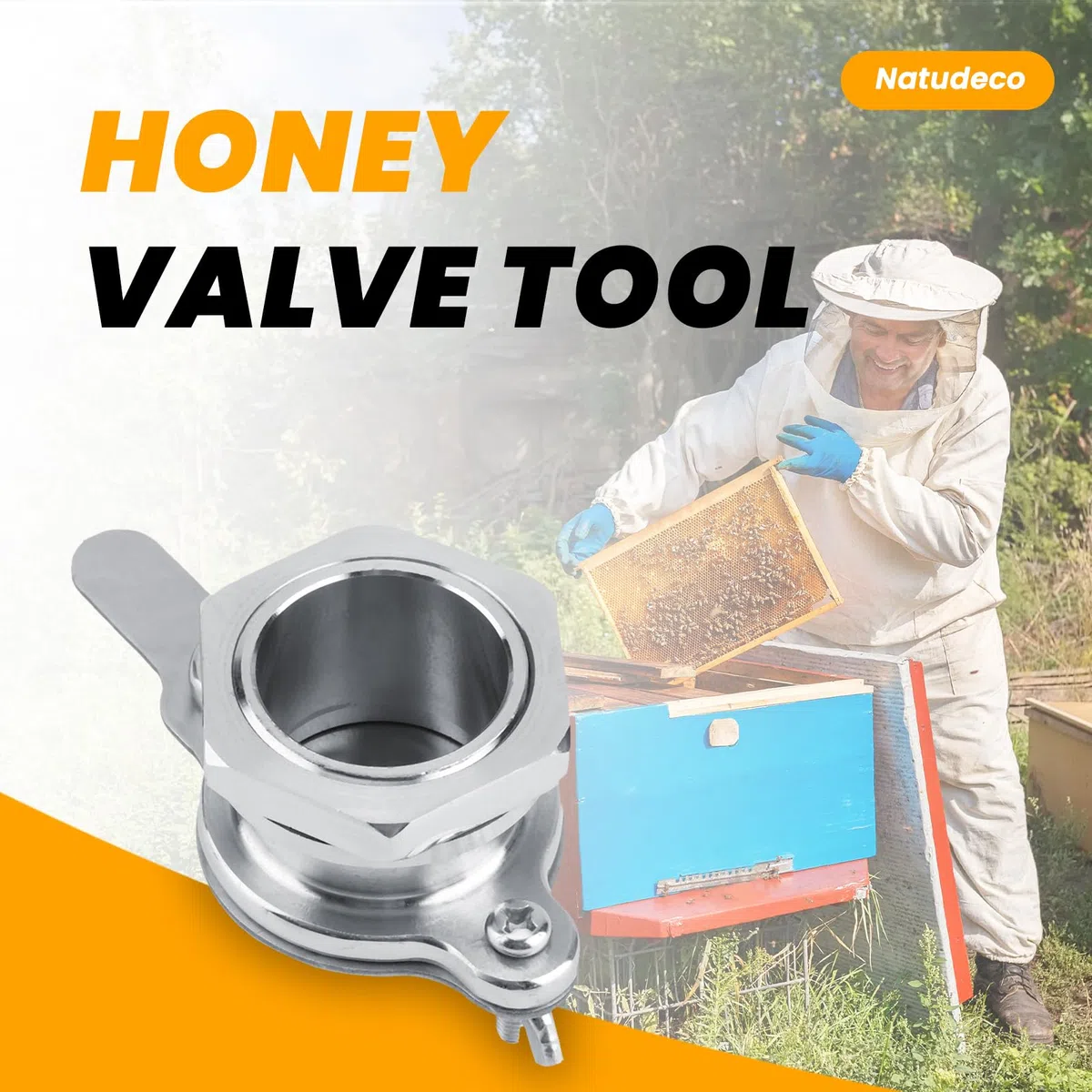 Válvula De Compuerta para Extractor De Miel Grifo Extractor De Miel De Acero Inoxidable Válvula Dispensadora De Miel, Suministros De Apicultura para Extractor De Miel O Equipo De Embotellado