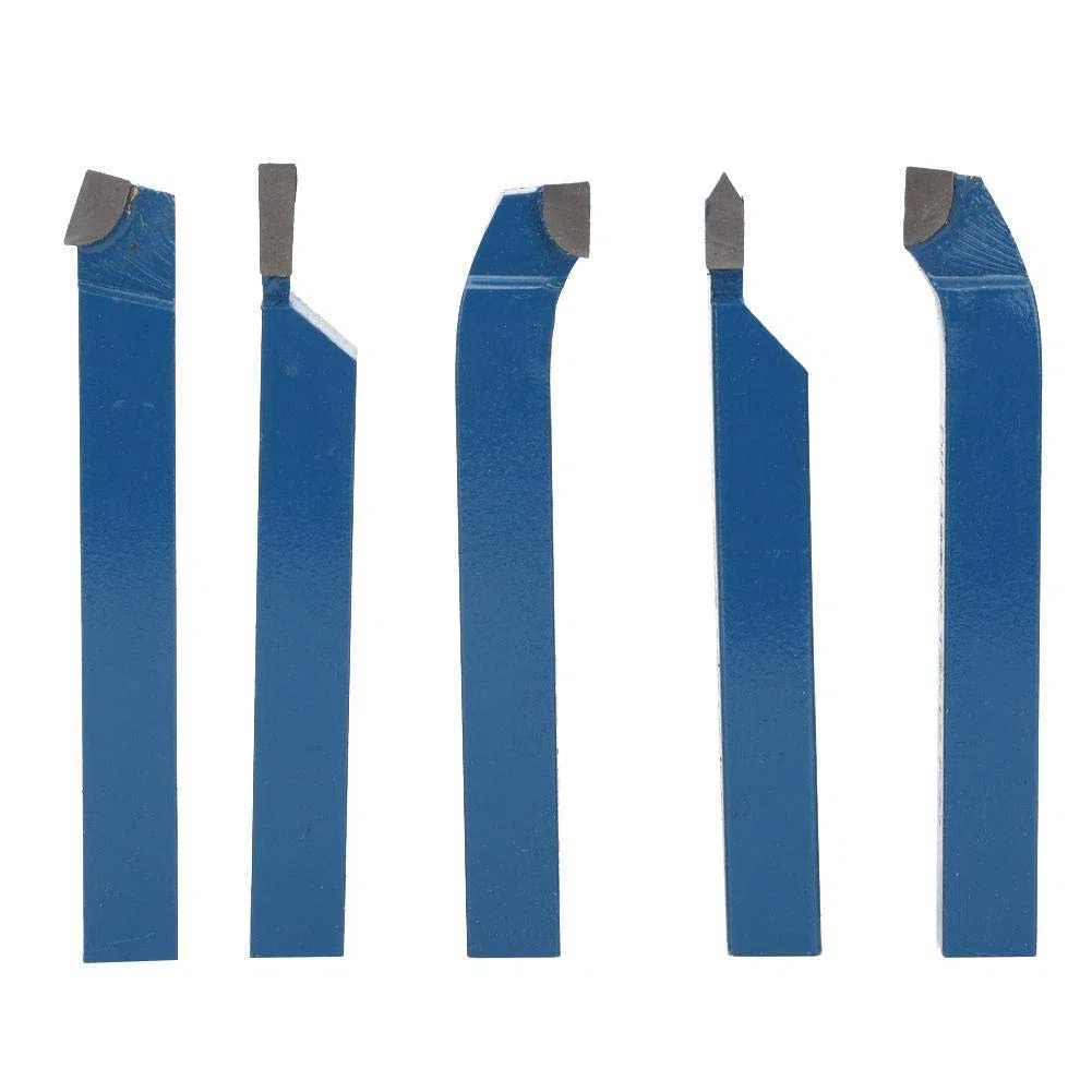 Juego herramientas torno 5piezas, cabezal soldadura carburo herramienta torneado máquina ensamblaje piezas corte insertos torneado para procesamiento tornos industri(10x10mm)