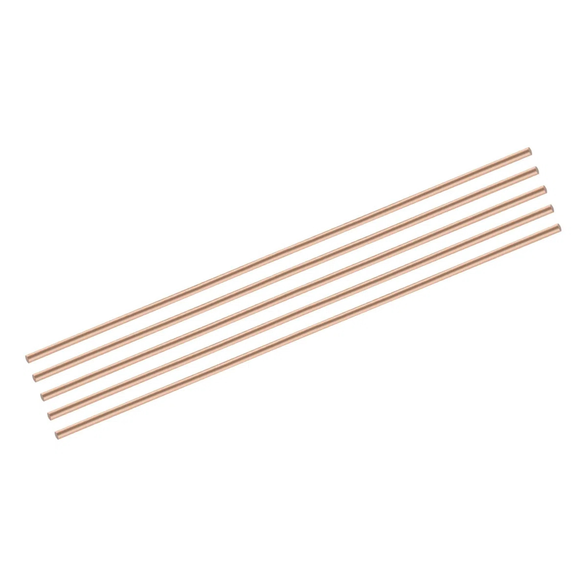 QUARKZMAN Paquete de 5 Barras Redondas de Cobre Puro de 5mm/0.2 Pulgadas de Diámetro Y 300mm/12 Pulgadas de Longitud para Manualidades de Metal Diy Y Hobbies de Trabajo En Metal