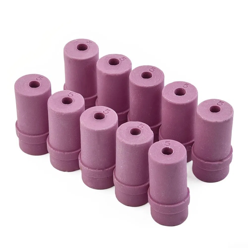 Juego de 10 boquillas de cerámica para aplicaciones de chorro de arena resistentes (5 mm)