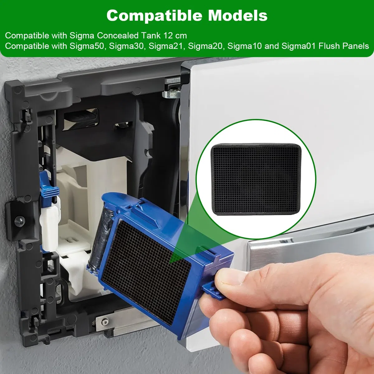 Juego de 3 filtros de repuesto de carbón activado, compatible con Geberit DuoFresh Module Insert 243.970.00.1, purificador de aire para inodoro, filtro de aire fresco para eliminar olores