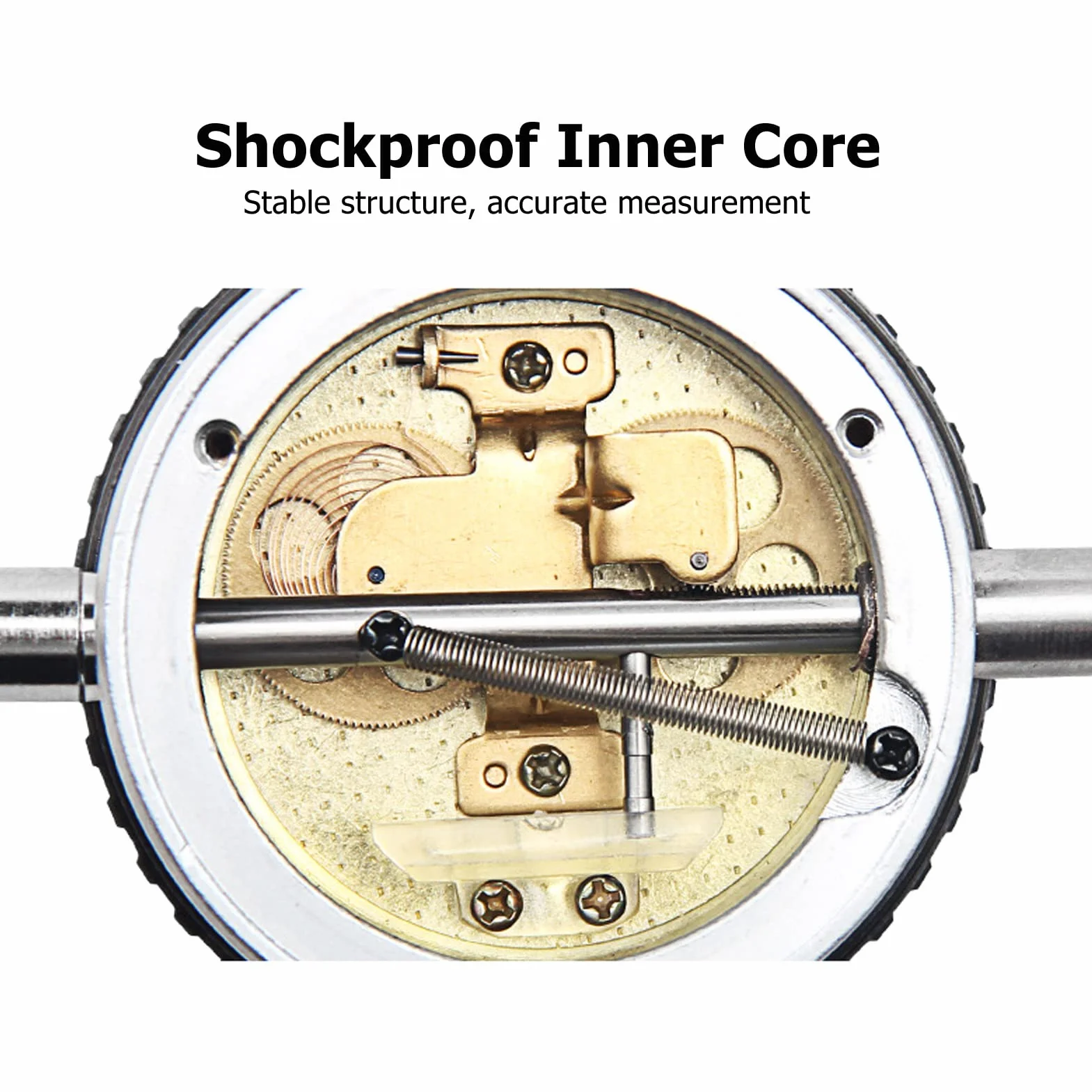 Reloj Comparador Mecánico Núcleo Interior Resistente a Impactos Reloj Comparador de Alta Precisión con Excelente Resistencia a la Abrasión (0-10 mm)