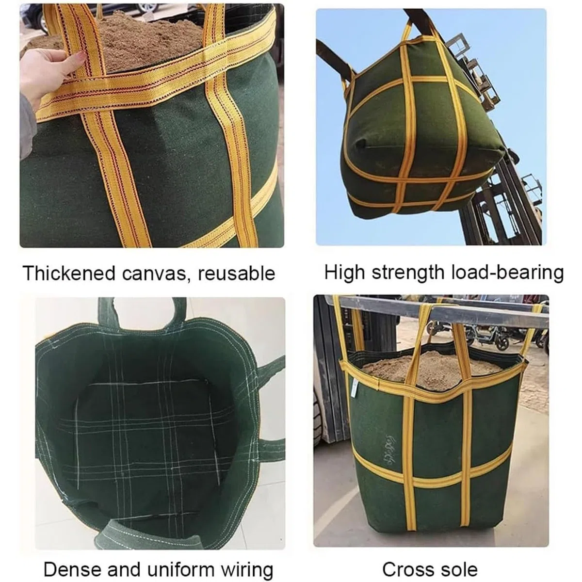 Bolsa De Elevación Reutilizable - Bolsa De Elevación con Eslinga De Nailon, Bolsa De Vela Tejida para Montacargas con Plataforma De Grúa, Bolsa Resistente Y Resistente(40x60cm)