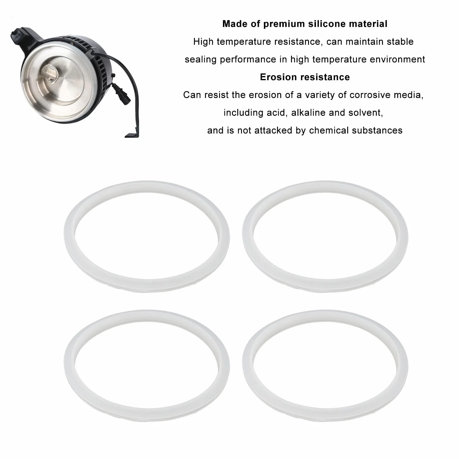 Paquete De 4 Juntas De Silicona, Juntas De Sellado De Repuesto, Anillos De Sellado, Accesorios Para Destilador De Agua, Junta De Sellado De Alta Presión, Pieza De Repuesto De (6L)