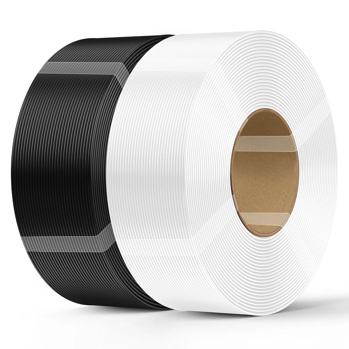 Creality PETG Filamento,Refill Filamento impresora 3D,1kg 1,75 mm (2,2 lb),for Bobina Reutilizable Bambu Lab,Precisión Dimensional ±0,03 mm PETG Blanco negro