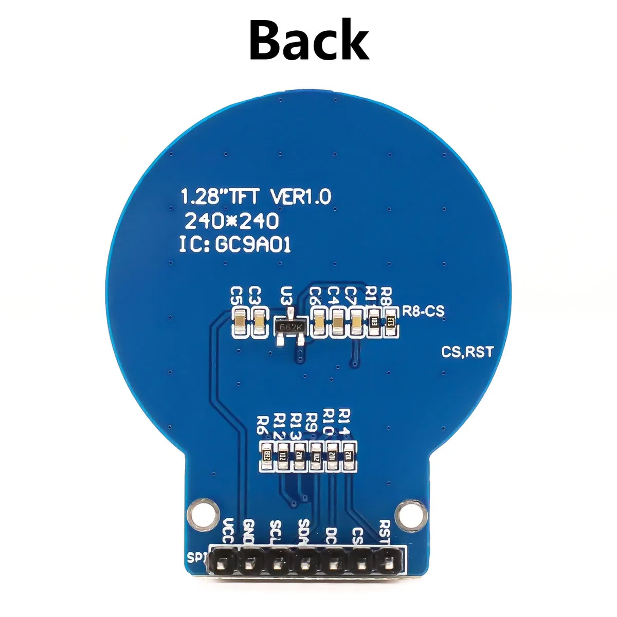 ARCELI 5Pcs GC9A01 1.28-Inch Round TFT Display for Arduino, RGB IPS HD 240 x 240 Resolution SPI Interface LCD Display Module for Display Devices, Real-Time Monitoring and Instrument Display