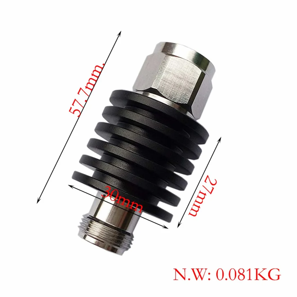 N Type 10W RF/Coaxial atenuador 3DB/6DB/10DB/15DB/20DB/30DB/40DB 3GHZ Conectores(30dB)