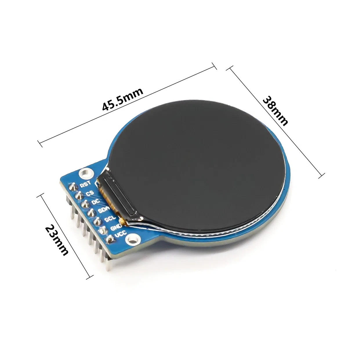ARCELI 5Pcs GC9A01 1.28-Inch Round TFT Display for Arduino, RGB IPS HD 240 x 240 Resolution SPI Interface LCD Display Module for Display Devices, Real-Time Monitoring and Instrument Display