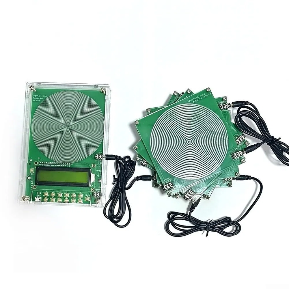Generador de frecuencia portátil 0.1Hz-99999Hz para resonancia Schumann, unidad de onda sinusoidal ajustable con teclado y PCB verde (A)