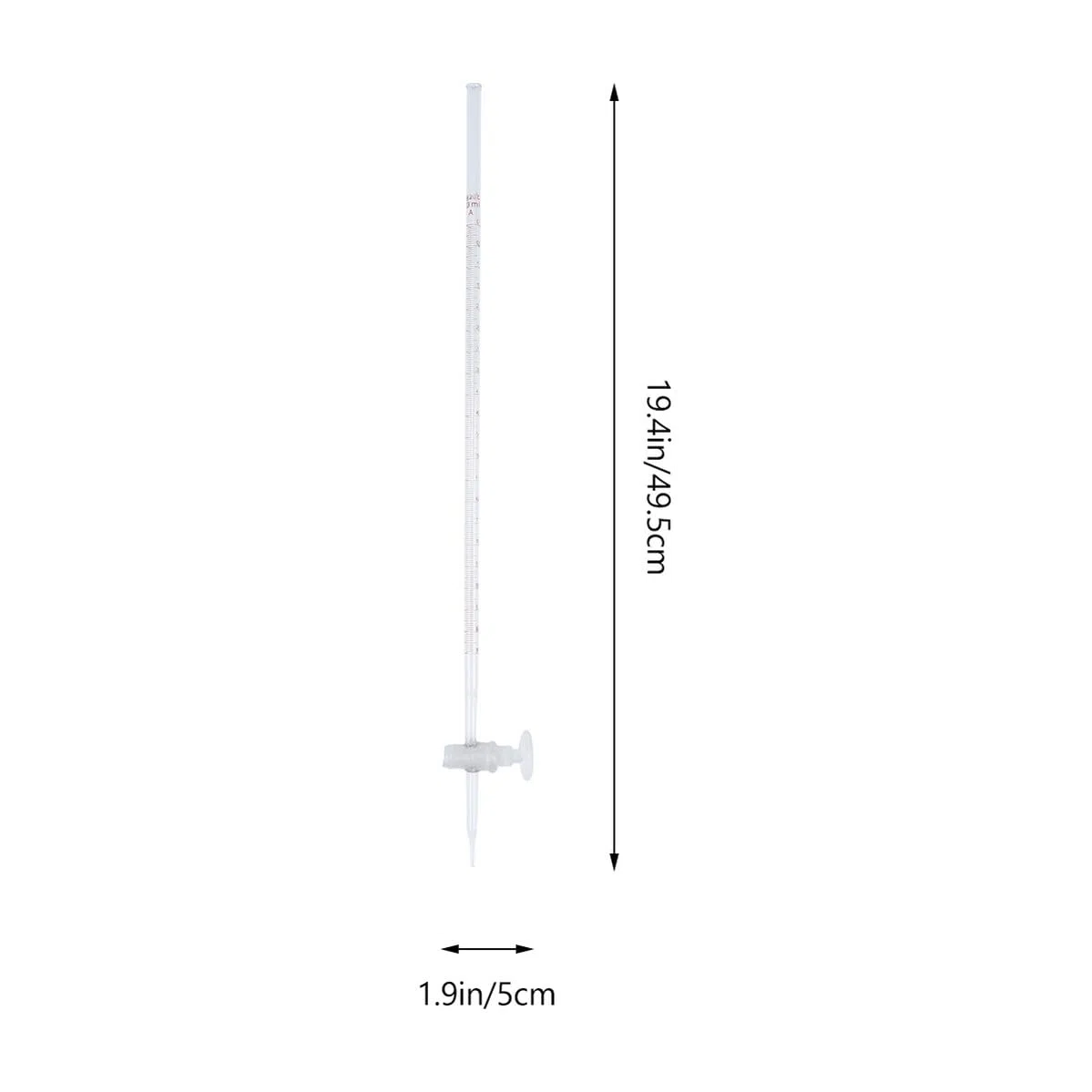 Amosfun Pipeta de Vidrio para Laboratorio, Bureta Ligera y Fácil de Usar, Instrumento Químico Adecuado para Experimento de Laboratorio y Estudiantes