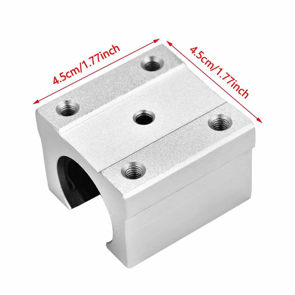 Rodamientos lineales de bolas 4 Uds SBR16UU bloque deslizante de cojinete de movimiento lineal abierto para CNC de aluminio de 16 mm