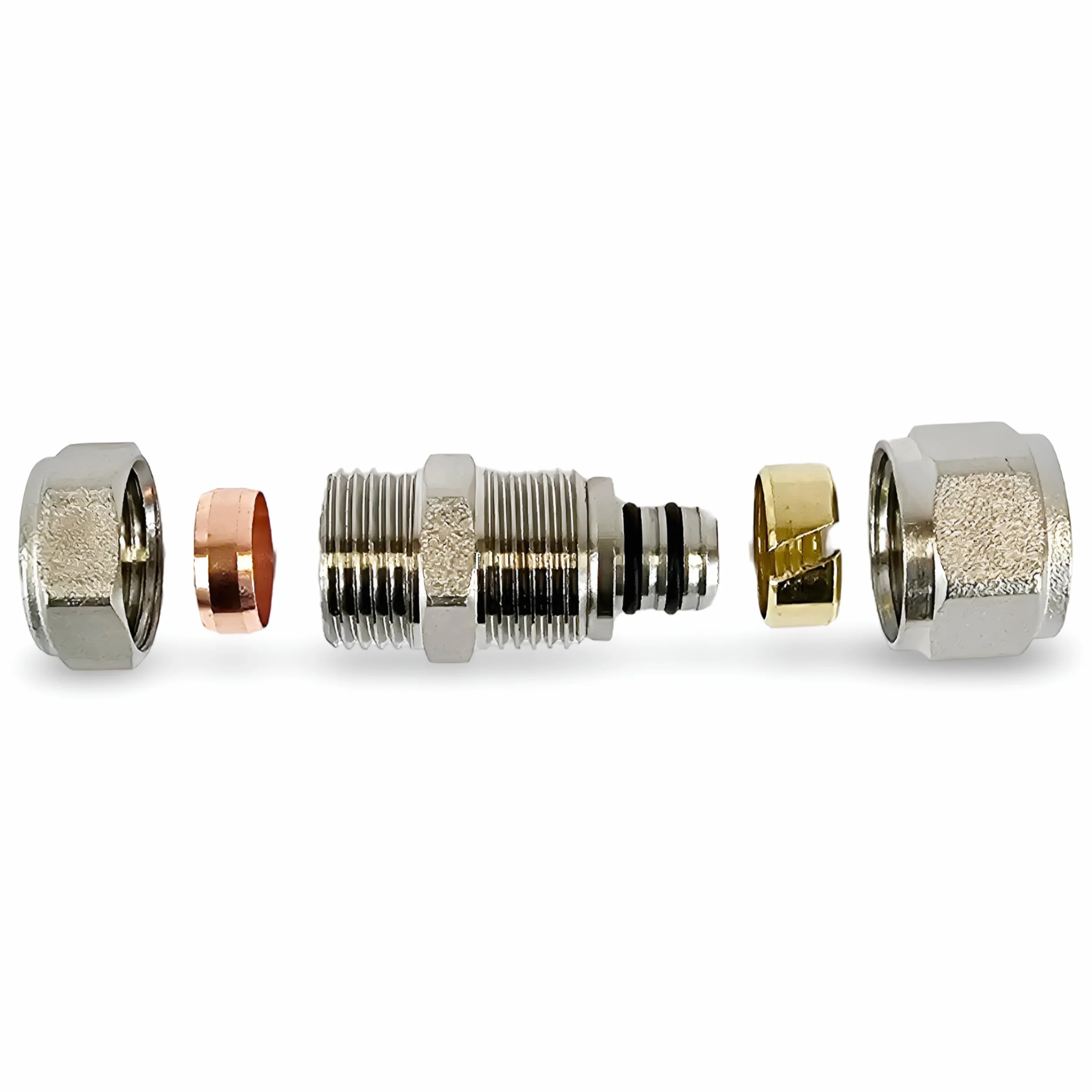 Lote de 5 accesorios reductores de manguera de 16 mm a 15 mm de cobre y plástico