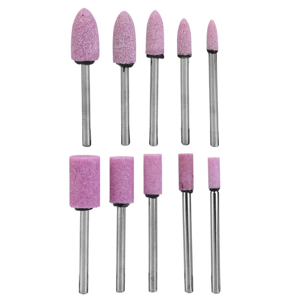 Ftvogue Abrasivo Montado Piedra de Pulido Pulido Ruedas Bits Set Accesorio Para Amoladora Herramientas Rotativas 3 Mm VáStago(Pink)