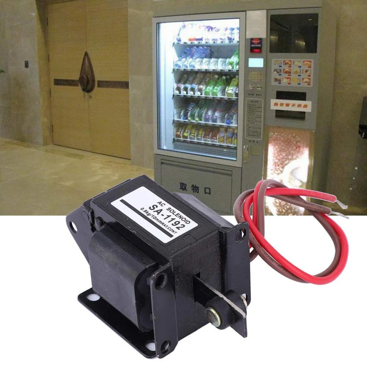 SA-1192 Electroimán de solenoide portátil de 220 VCA Electroimán de CA Tipo de empuje y tracción Tracción 7.8N 10 mm de carrera Imán eléctrico Movimiento lineal para automatización industrial