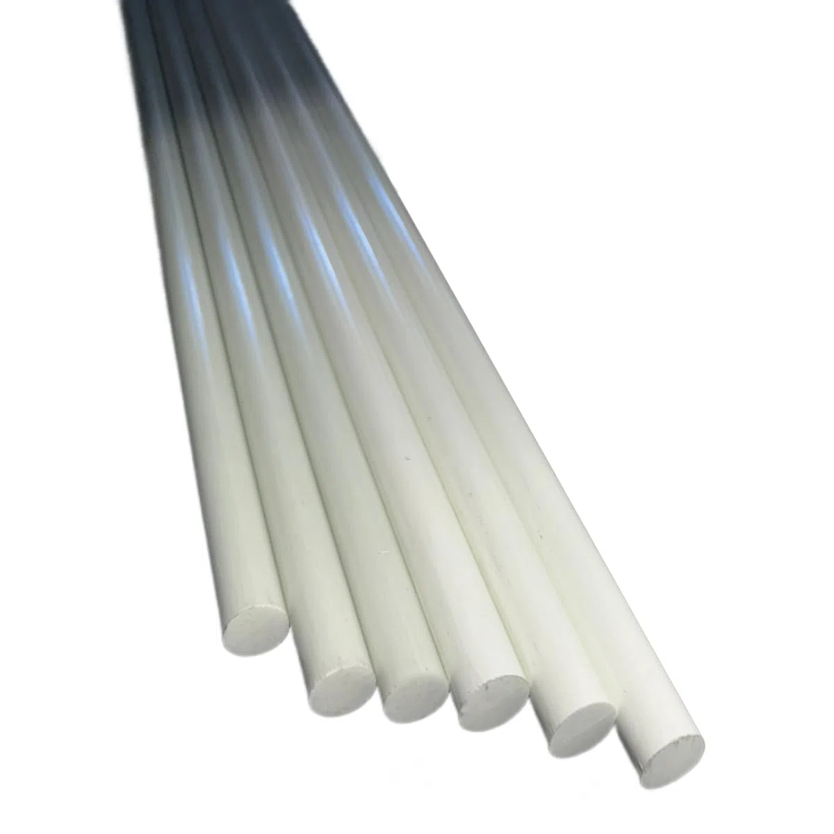 Varilla maciza de fibra de vidrio natural (poliéster), barra redonda de fibra de vidrio, resina de poliéster GFK (18 mm de diámetro, 2000 mm de longitud)