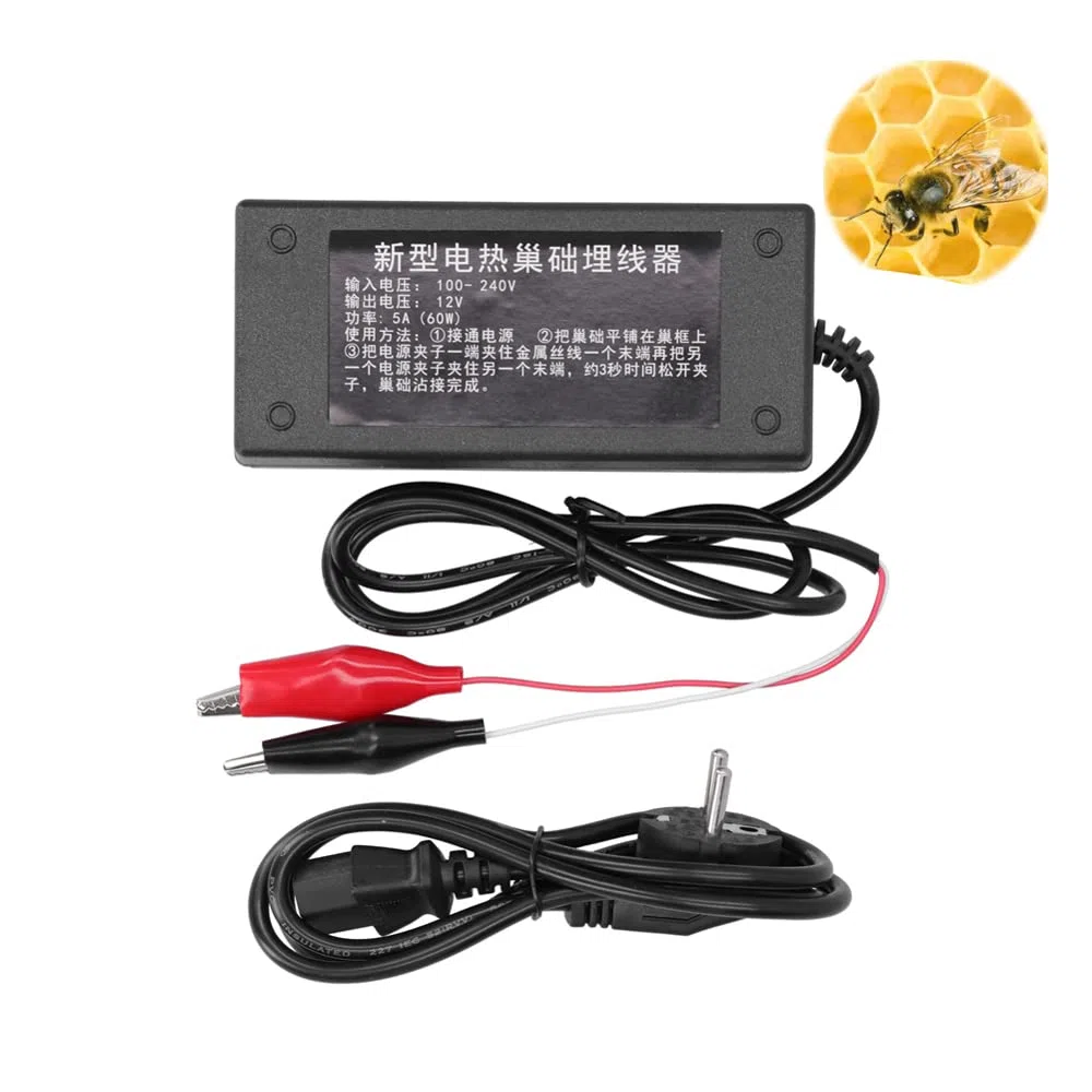 Incrustador de Alambre para Apicultura, Herramienta Eléctrica Profesional para Marcos de Colmena con Diseño Ligero 12x5.3x3.5 cm 100-240V para Apicultores