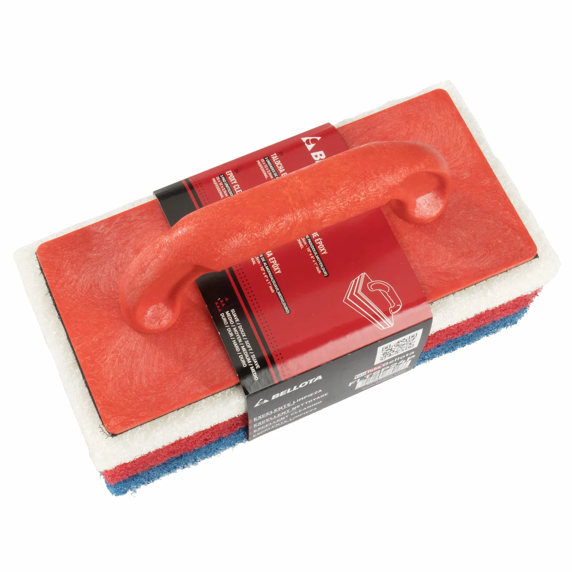Bellota FLTSP24P - Talocha estropajo para limpieza epoxi, Rojo