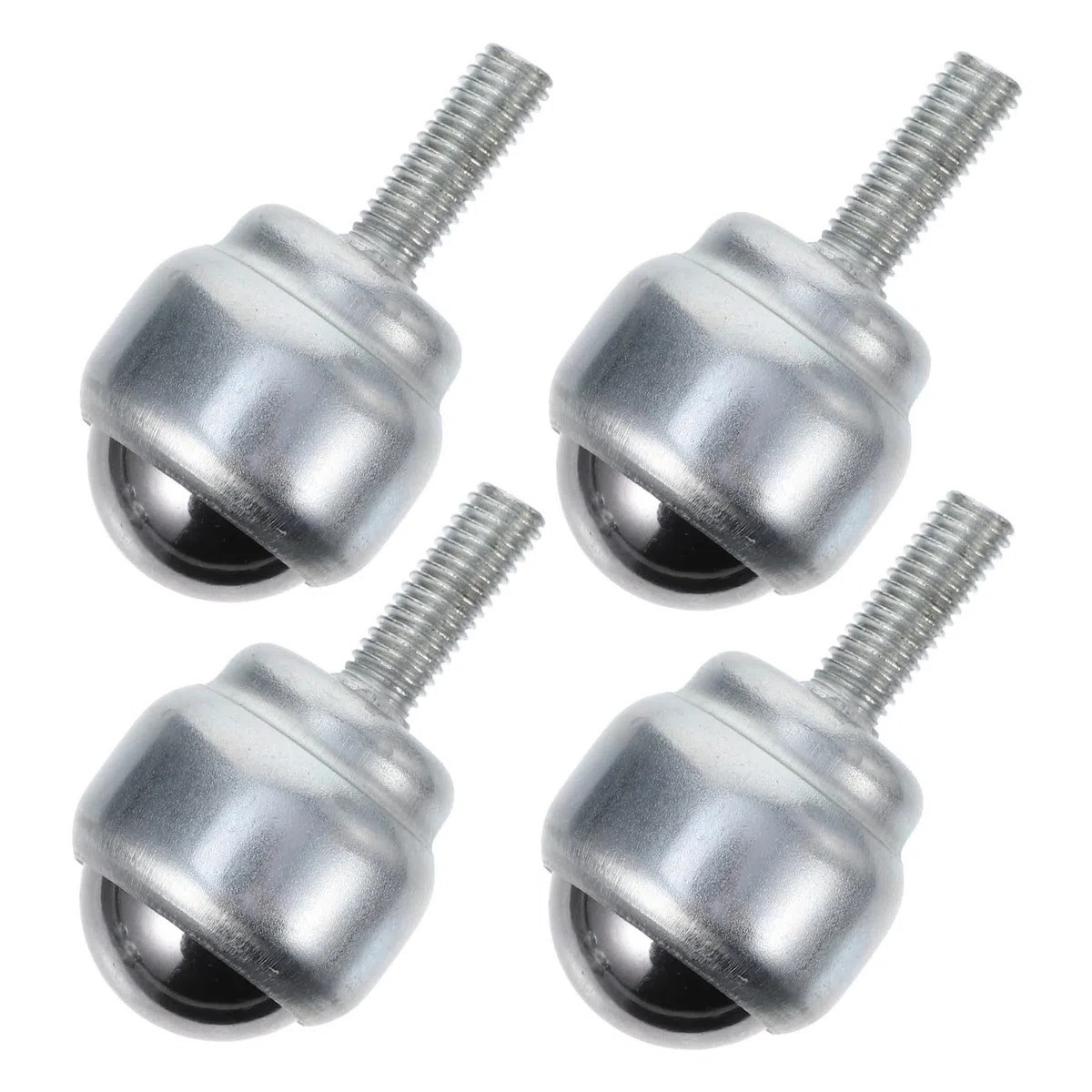 Mobestech 4 Piezas Rueda Universal Rueda De Rodamiento De Transferencia De Rodillos s Giratorias s De Vástago Montada En Espárrago Bola Banco De Trabajo Acero Carbono