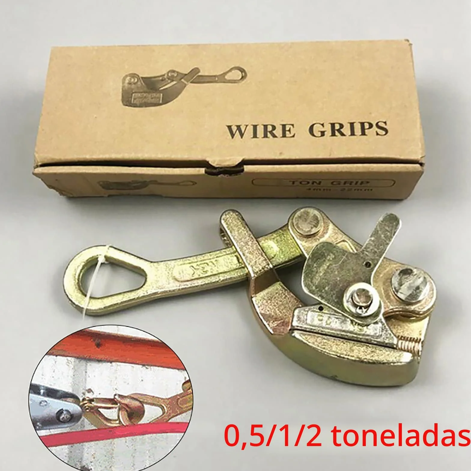 Abrazadera tensora de cuerda de alambre, tensor de alambre resistente, abrazadera de cable multifuncional para la industria de la comunicación del hogar, 1 tonelada