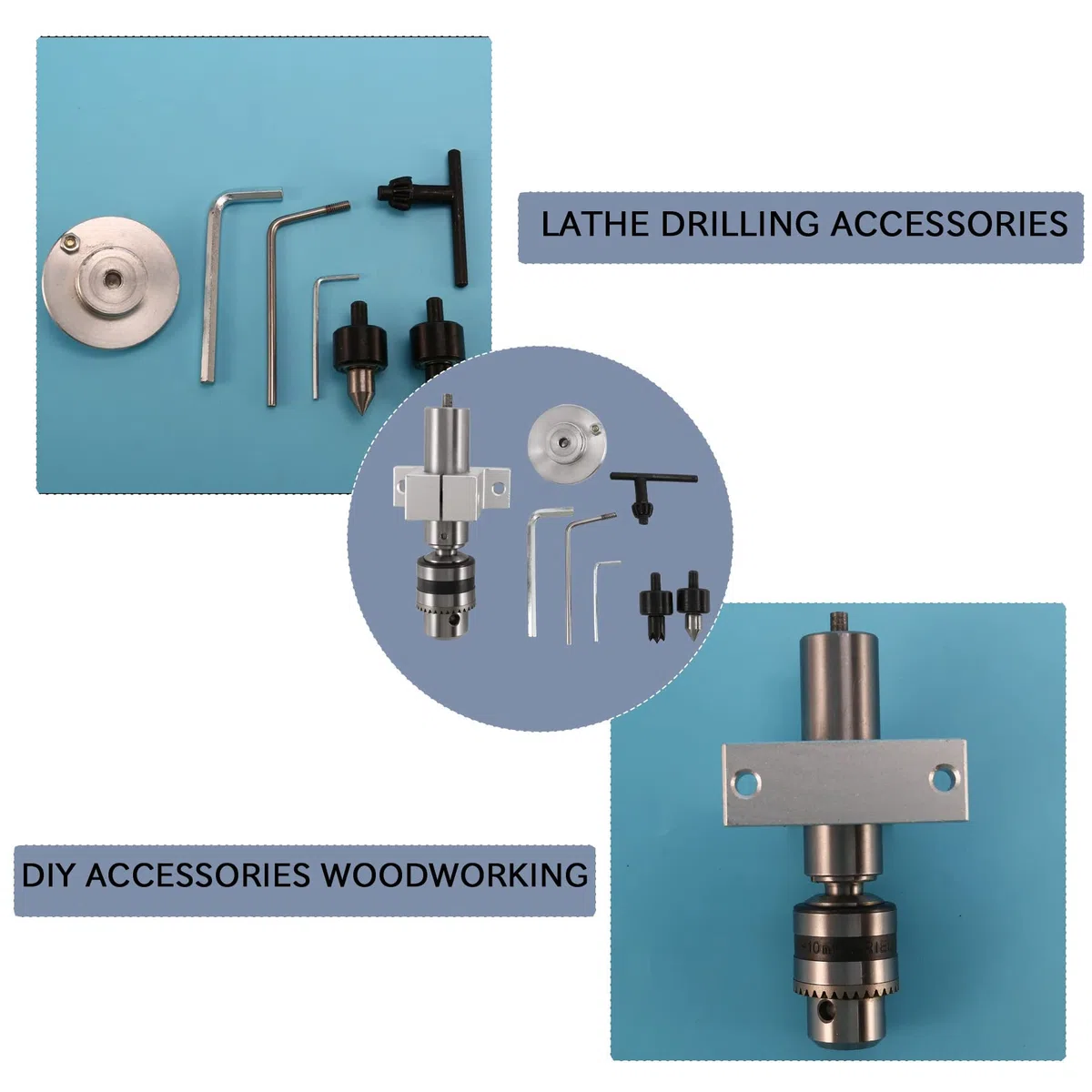Multifunción perforación contrapunto centro con garra para mini máquina rotativa centro rotativo DIY accesorios carpintería