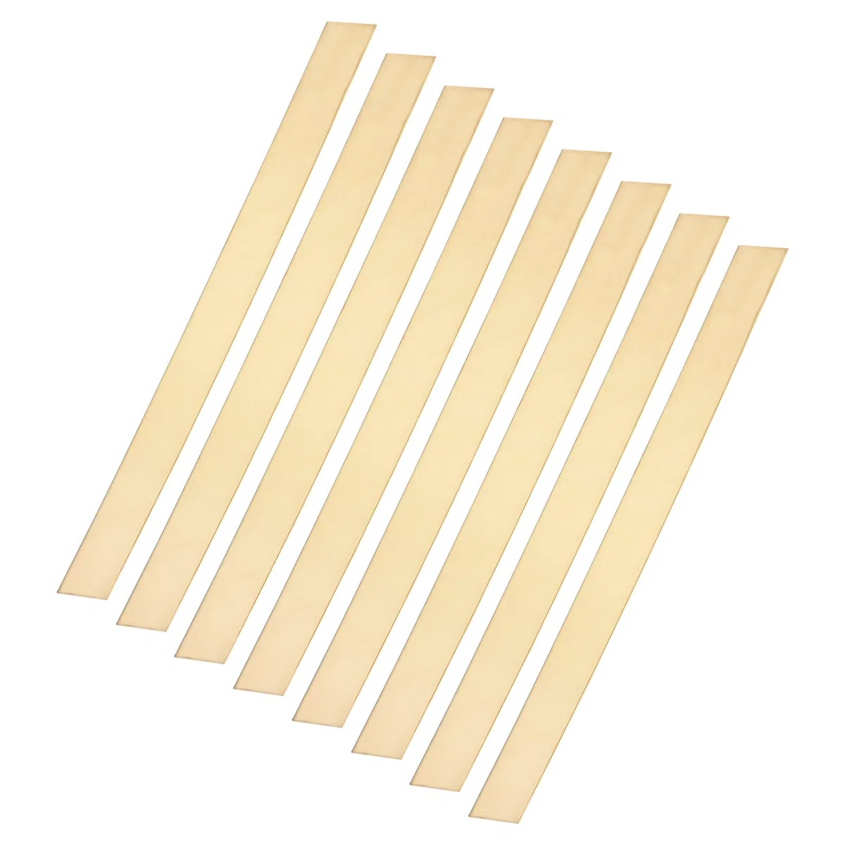 QUARKZMAN 8 Pcs Barras Planas Latón H62, 0.02"x1"x12" Barras Macizas Metal Cuadrado Para Fabricación Cuchillos Manualidades DIY Decoración Arquitectónica Industria Conductividad Térmica