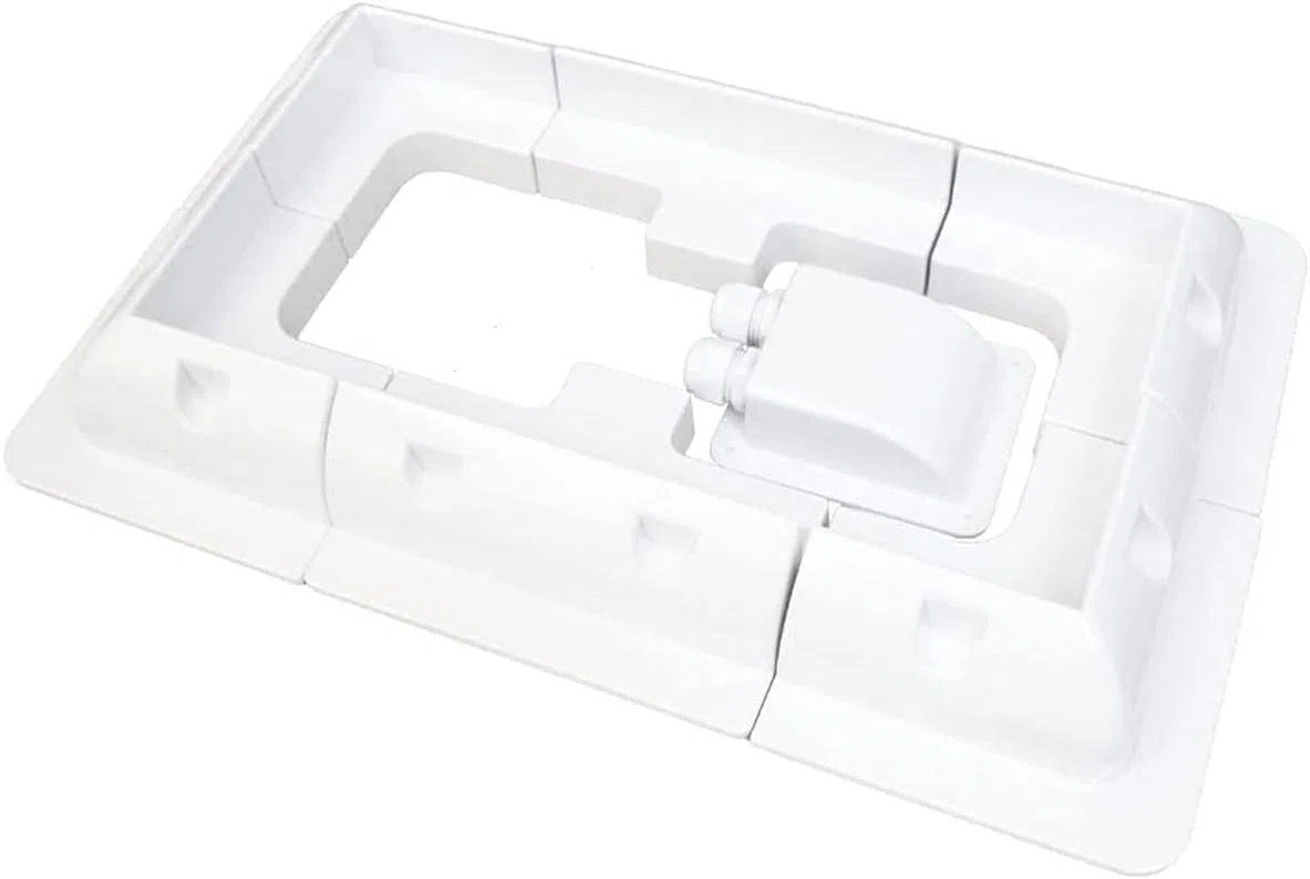 Soporte de montaje de panel solar ABS, 7 piezas, kit de protección de esquina con glándula de entrada de cable, uso en el techo del apartamento de la casa, parte superior del edificio, pared