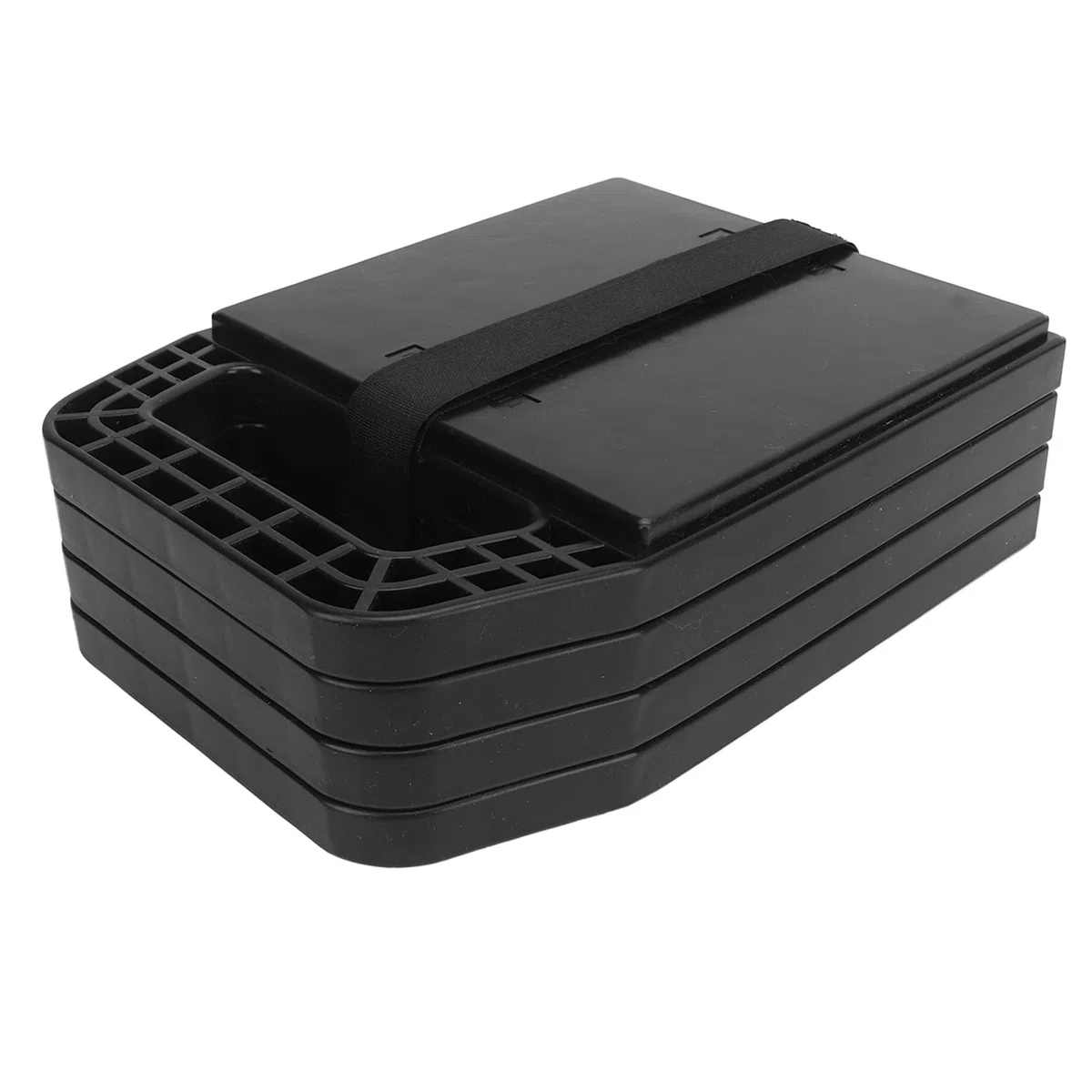 Tbest Nivelación de Estabilizador de la Almohadilla de RV Premium Bloque de Prueba Meteorológica Antideslizante de Servicio Pesado para el Remolque de Polipropileno 6.1x6.1 Pulgadas (Black)