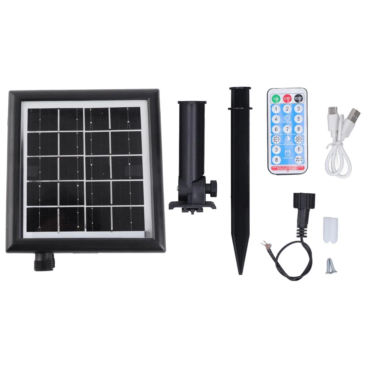 YWBL-WH Control Remoto Controlador de Luz Solar Salida 3 Ajustes de Brillo para árbol