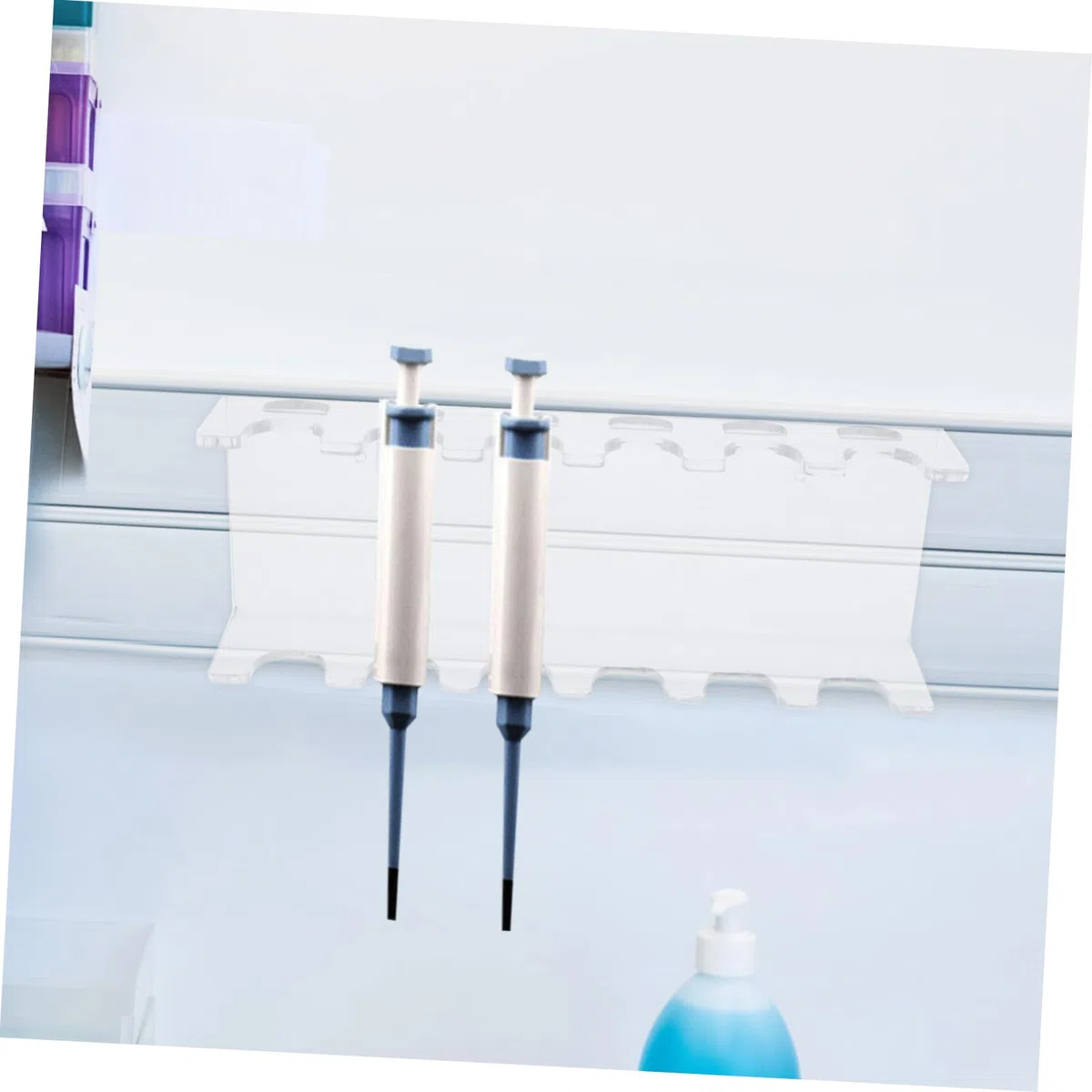 Soporte para Pipetas Transparente para Laboratorio Expositor de Pipetas para Almacenamiento de Experimentos Ranuras