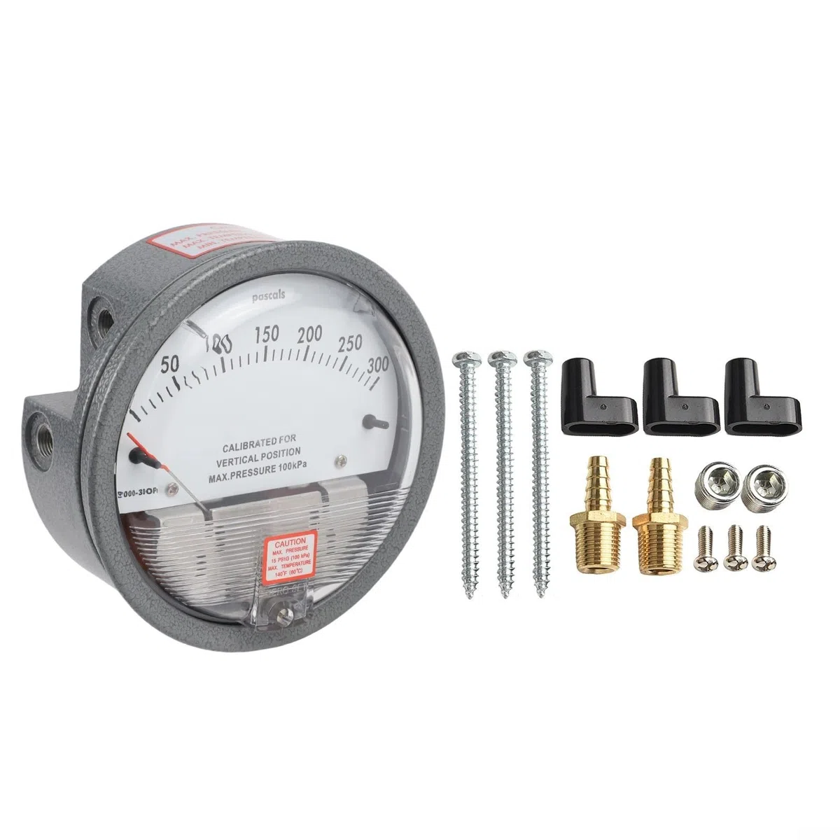 Manómetro manómetro de presión diferencial con pantalla analógica para medición precisa de la presión de aire en microelectrónica y HVAC (0-300pa)