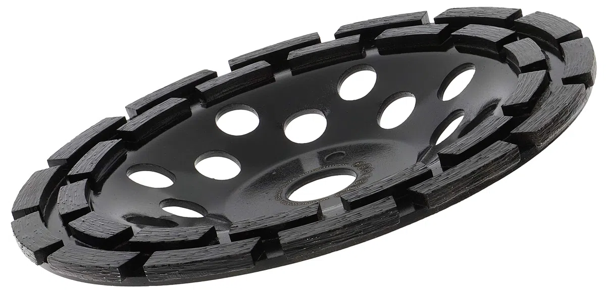 PRODIAMANT Muela de copa de diamante Premium 180mm abrasivo universal 180 mm x 22,2 mm muela de doble hilera altura 26 mm aglomerado duro para más vida de la herramienta en material abrasivo