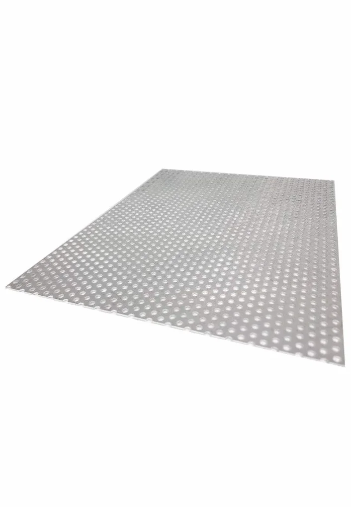 Chapa perforada de acero inoxidable 1,5 mm Rv5-8, longitud 1 m, 1.4301 VA (40 x 1000 mm)